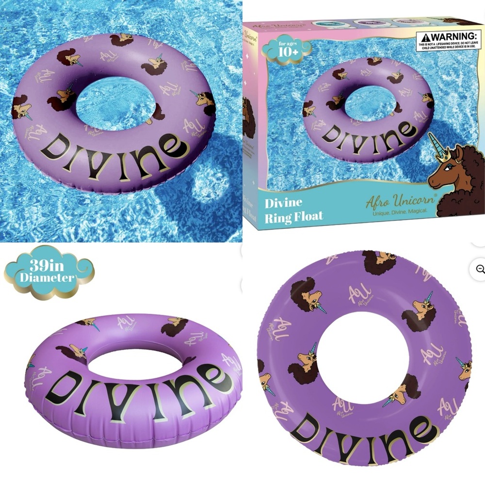 Afro Unicorn Divine Ring Float